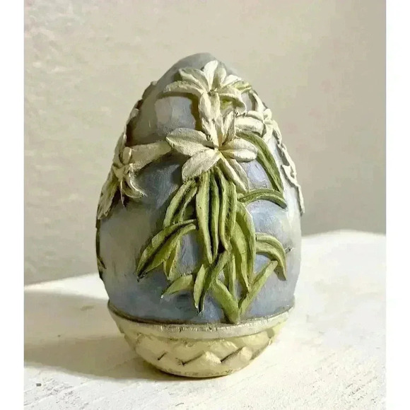 Eggstravagant by Tom Herold Easter Floral Resin Decorative Egg - Picture 3 of 6